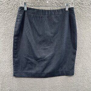 T Tahari Womens Pencil Skirt 10‎ Gray Short Rear Slit Back Zip